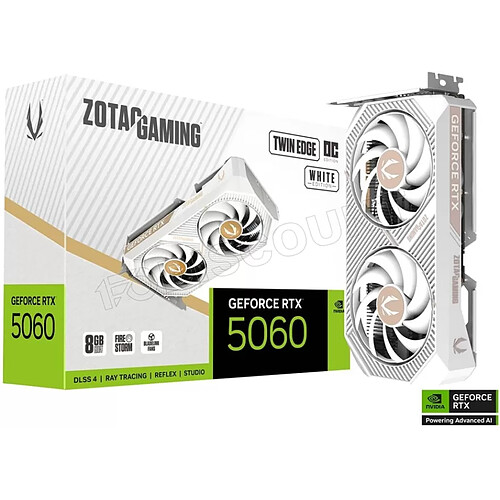 Zotac GAMING GeForce RTX 5060 Twin Edge OC White Edition 8 Go GDDR7