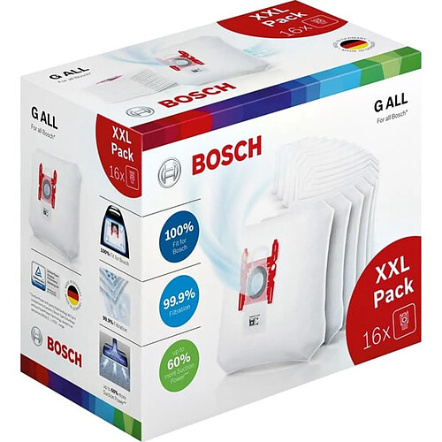 Bosch BBZ16GALL Sac à poussière pour aspirateur traîneau (Lot de 16)