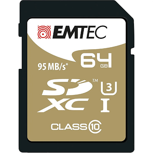 Emtec ECMSD64GXC10SP Mémoire Flash 64 Go SDXC Classe 10