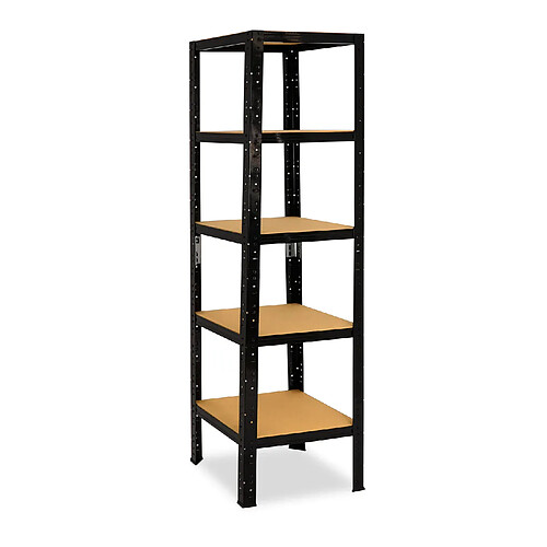 shelfplaza BLACK 180x50x50 cm Étagère charges lourde en noir avec 5 étagères 175 kg par étagère