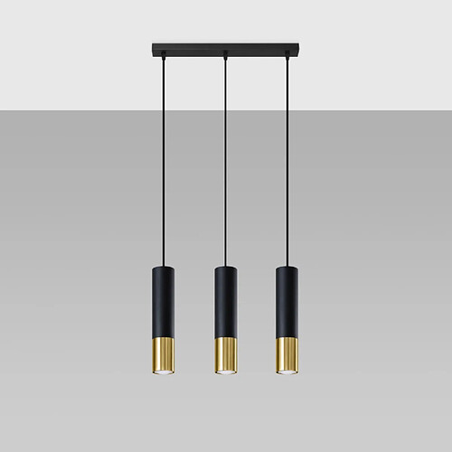 Sollux Lampe suspendue Elaeon 3L noir/doré