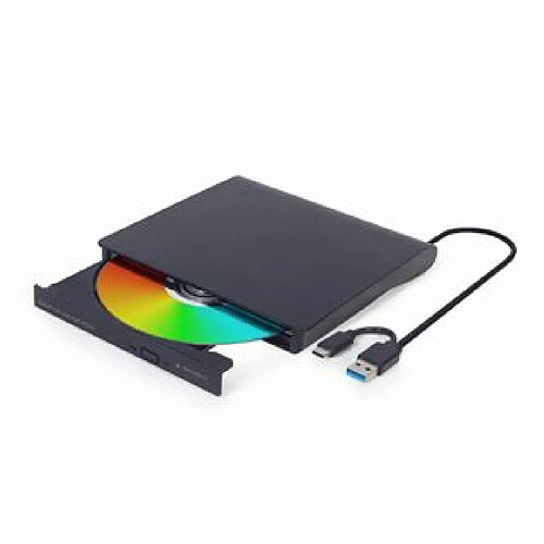 Gembird DVD-USB-031 Lecteur DVD externe Noir USB 3.1 Gen 1 Type-C