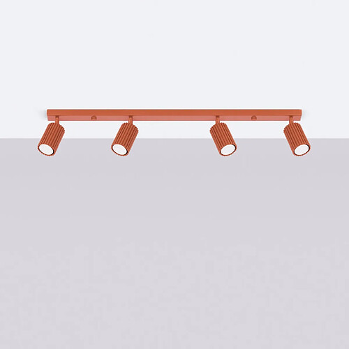 Sollux Plafonnier Elaen 4L rouge ocre