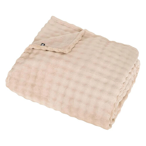 Atmosphera Plaid Ondulé Uni Zephy 180x230cm Beige Lin