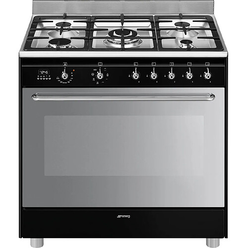 Smeg CG90N2 - Noir et inox