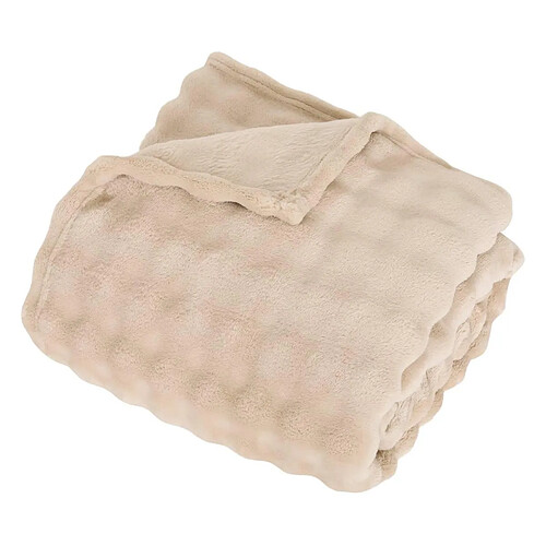 Atmosphera Plaid Ondulé Uni Zephy 125x150cm Beige Lin