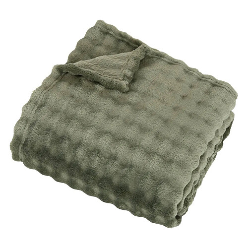 Atmosphera Plaid Ondulé Uni Zephy 125x150cm Kaki