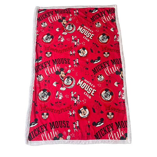LYO Plaid sherpa Mickey Mouse – Rouge
