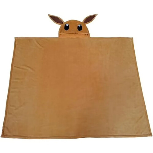 Lyo plaid à capuche Pokémon Evoli - Marron