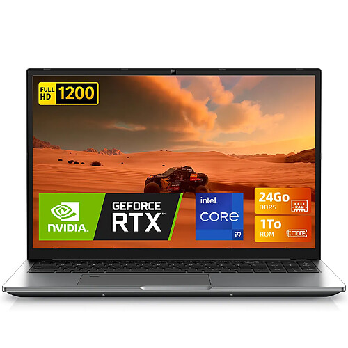 VANWIN PC Portable Gamer 16",Intel Core i9-13905H 14C/20T,NVIDIA RTX 2050,24Go DDR5 1To,Windows 11 Pro