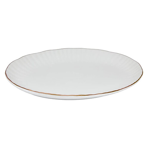 Secret De Gourmet Plat de Présentation en Porcelaine Daphné 31cm Blanc