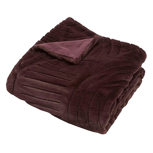 Atmosphera Plaid Imitation Fourrure Arka 180x230cm Marron Tonka