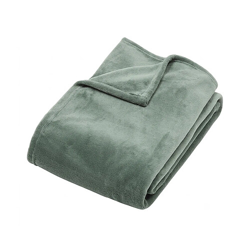 Atmosphera Plaid Uni Microfibre Kiesa 130x180cm Vert Tilleul