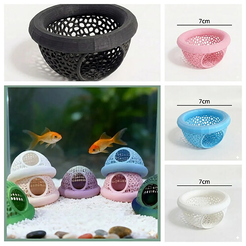 INF Lot de 4 plateformes flottantes pour poissons — Hamacs plastiques pour aquarium, couleurs