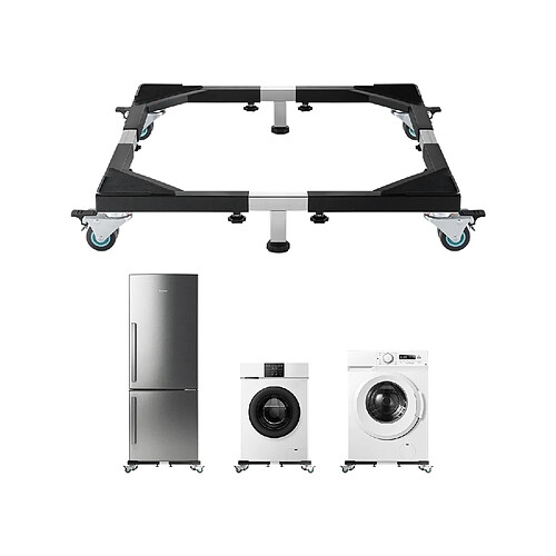 VEVOR LHPR-20R - Noir 544 kg - Base réglable 585–930 mm - 8 roues pivotantes 4 freins