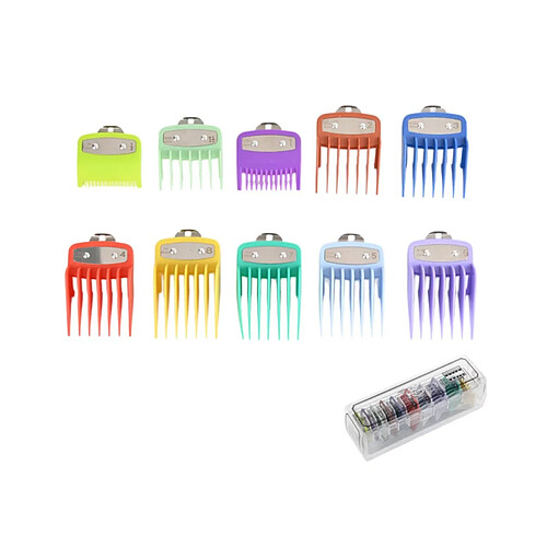 INF Set de 10 gardes-lames pour tondeuse – Peignes guides en PVC multicolores pour coupe préci