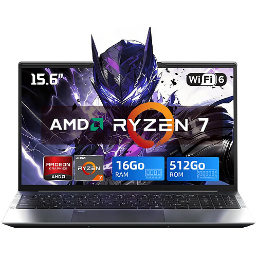 VANWIN PC Portable - Ryzen 7 5825U(4,5GHz) - 16Go DDR4 - 512Go SSD - Clavier Rétroéclairé