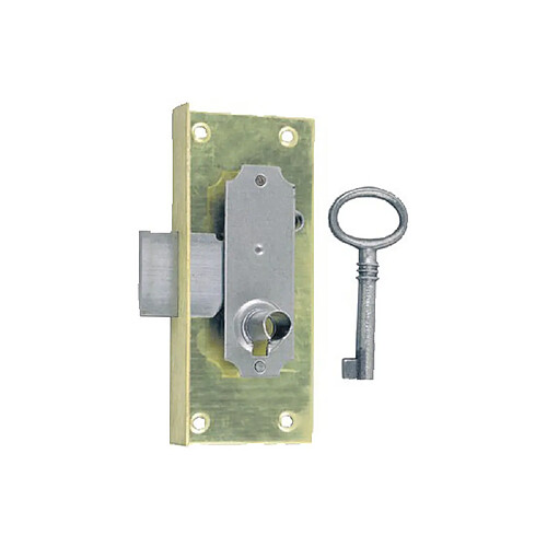 SELECT DEVISMES 514 - Serrure à mortaiser 30 mm - À droite - 1 clé - Plaque laiton