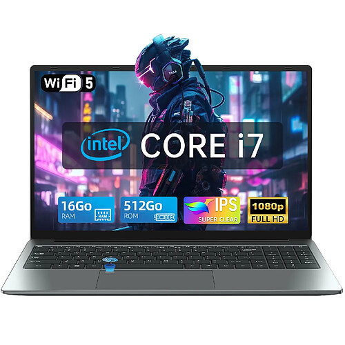 VANWIN PC Portable 16" i7-8750H 2,2-4,1GHz 16Go RAM 512Go SSD