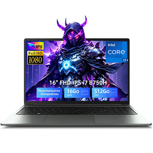 VANWIN PC Portable Pro 16" FHD - Intel i7 12 Threads - 16 Go RAM - Lecteur Empreinte