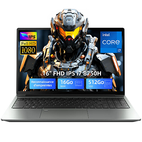 VANWIN PC Portable avec Double Ventilateur - Intel i7-8750H - 16 Go RAM - 512 Go SSD