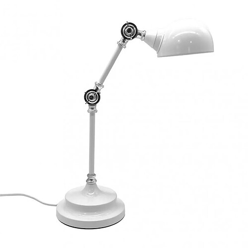 FABRILAMP Lampe de bureau Adal E14 blanc chrome 48 x 15 x 32 cm