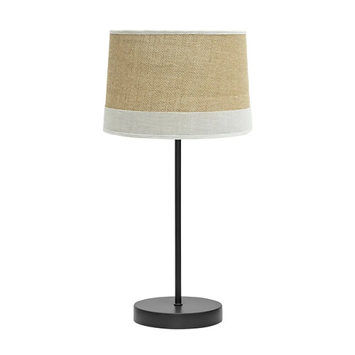FABRILAMP Lampe a poser Tietar E14 toile de jute blanc 44 x 22 x 22 cm