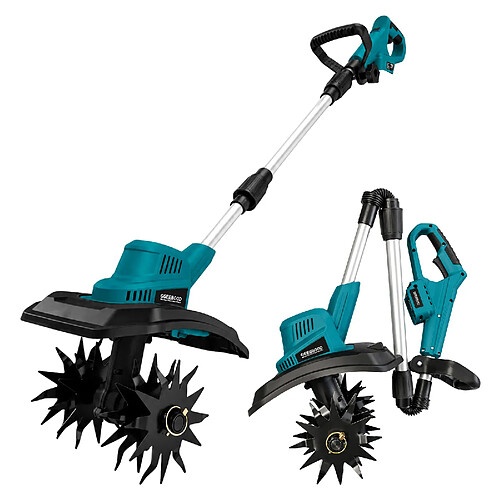 Sans Amarre Motobineuse portative sans fil, manche télescopique, machine de culture pour jardin potager, CORPS SEUL (sans batterie ni chargeur)