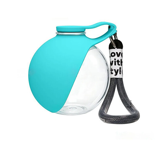 INF Gobelet d'eau portable pour animaux rond - Modèle plastique, silicone alimentaire + PC, de