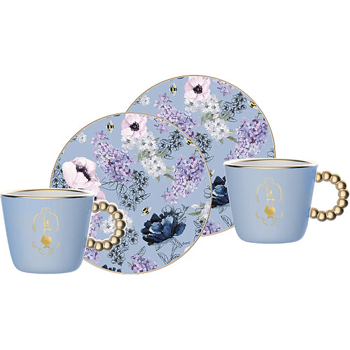 Lot de 2 tasses- Bialetti Porcelaine - Multicolore 90 ml