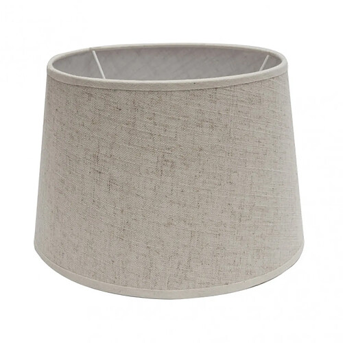 FABRILAMP Abat-jour Agueda beige en lin 40 cm E27