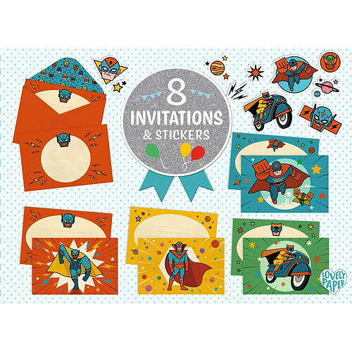 Djeco Boite d invitations Pow ! Bang !
