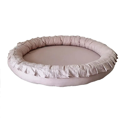 Monio For Kids Tapis nid en lin rose poudré