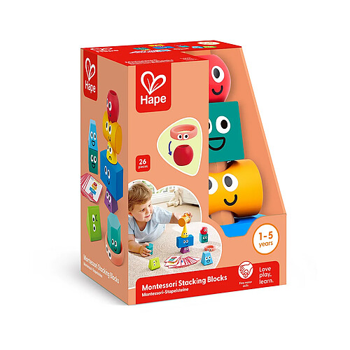 Hape Set de 10 blocs à empiler Montessori