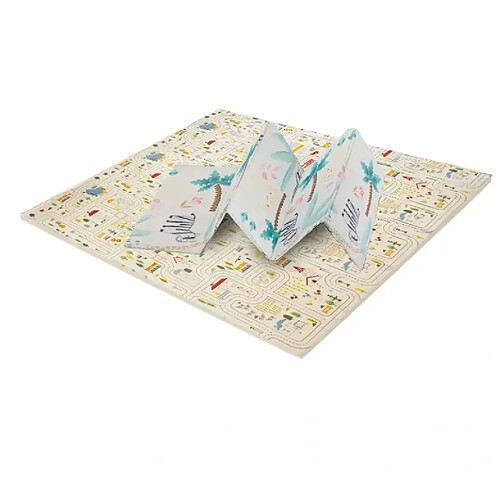 Asalvo Tapis de Jeu Pliant 200 x 180cm Animaux-Ville