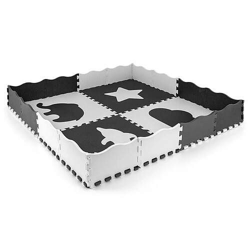 Tapis de jeu puzzle Milly Mally Jolly 2x2 - Gris