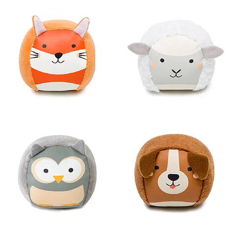 Btl Babytolove Les dooballs - Set de 4 balles doudous - Ferme