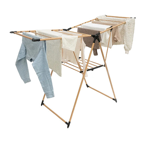 Étendoir modèle T - PRACTO HOME - Estelle 15m - structure effet bois