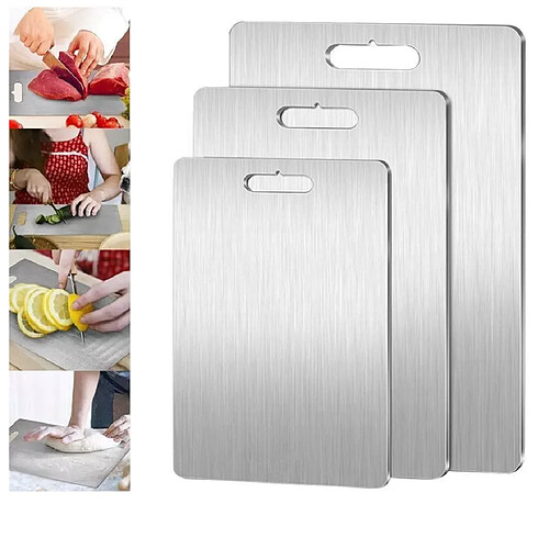 ByteLike Set de 3 planches à découper inox 304
