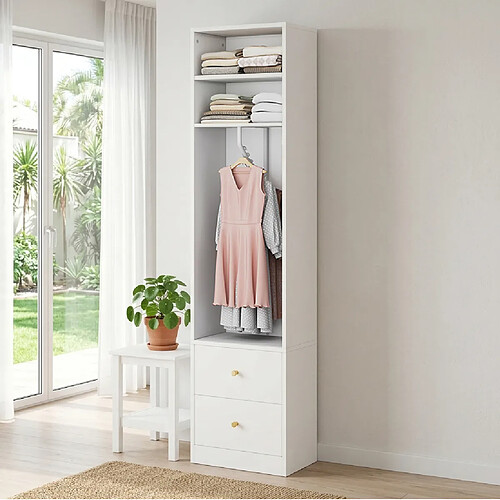 Armoire ouverte 50 x 30 x 200 cm - Modenvie - Blanche