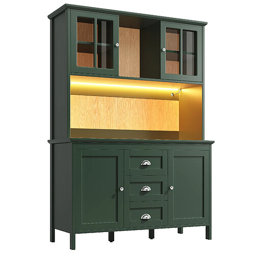 HOMAIRE Buffet rangement vert en vert 120 x 40 x 179 cm