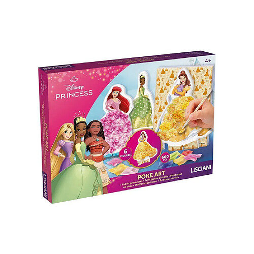 LISCIANI GIOCHI Disney Princess Poke Art - Stylo pailleté - 6 modèles - 600 pièces