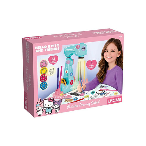 Lisciani Giochi Projecteur à Dessin LED Hello Kitty et Friends - 32 modèles