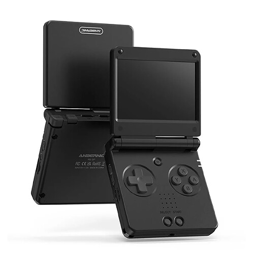 Anbernic RGSP console portable,format à clapet,puce à effet Hall intégrée,Linux,carte TF 64 Go,3300 mAh,argent