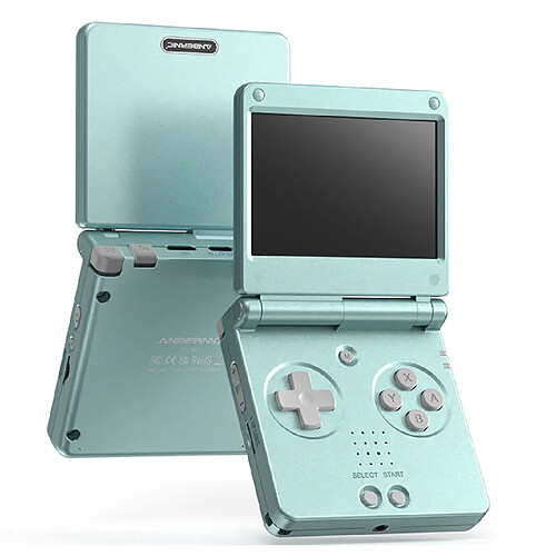 Anbernic RGSP console portable,format à clapet,puce à effet Hall intégrée,Linux,carte TF 64 Go,3300 mAh,argent