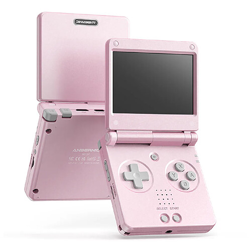 Anbernic RGSP console portable,format à clapet,puce à effet Hall intégrée,Linux,carte TF 64 Go,3300 mAh,argent