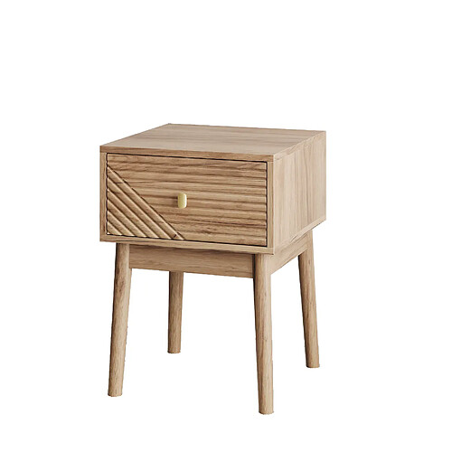 STILVORA Lot de 2 tables de chevet effet chêne avec tiroir, 40 x 40 x 55 cm