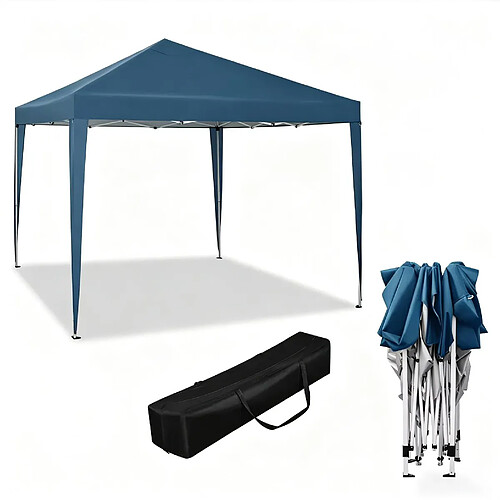 STILVORA Tonnelle pliante bleue 3 x 3 m avec sac de transport