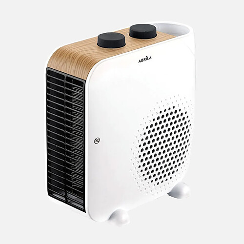 Radiateur soufflant FABRILAMP Trail 2000 W Blanc et Hetre