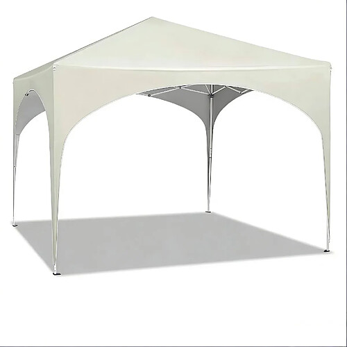 STILVORA Tente pliante de jardin 3 x 3 m beige, toile Oxford 210D